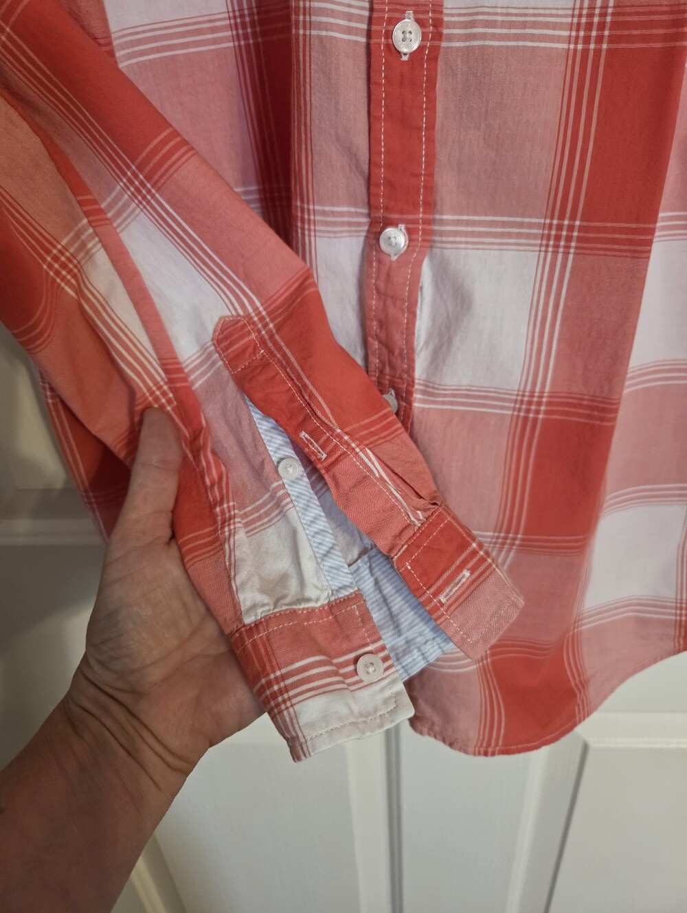 Tommy Hilfiger Plaid Relaxed Fit Shirt Large Corral - Picture 5 of 10